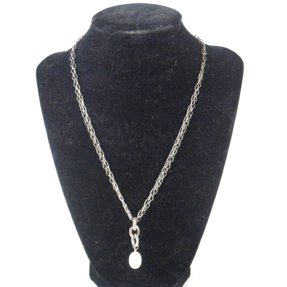 Silpada Two-Strand Sterling Silver Freshwater Pearl Necklace - Picture 1 of 4